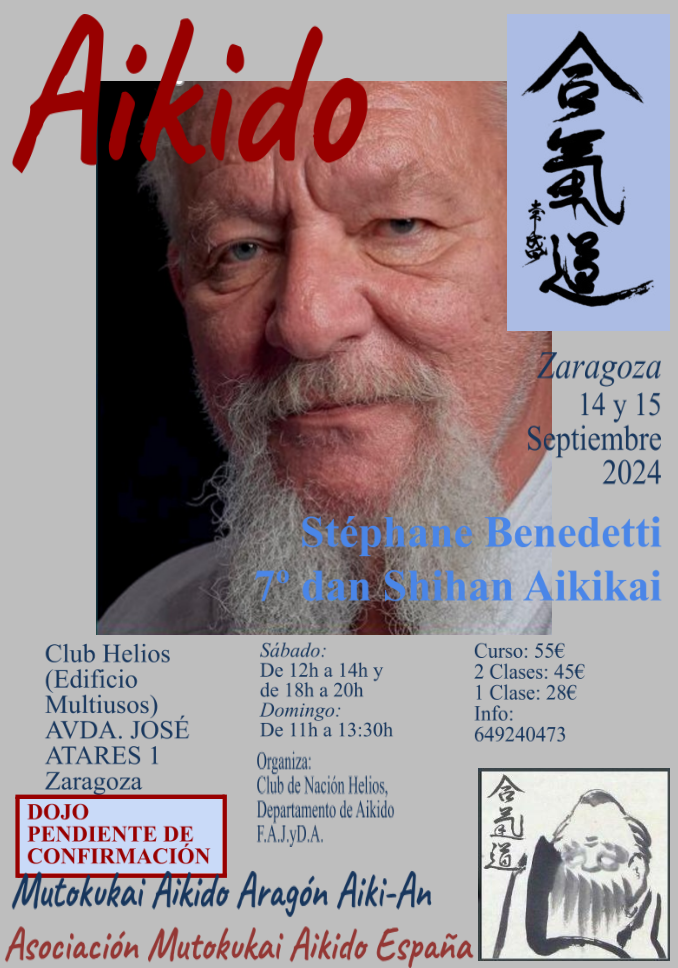 Curso Stephane Benedetti. 14 y 15 de septiembre de 2024. Zaragoza (España).